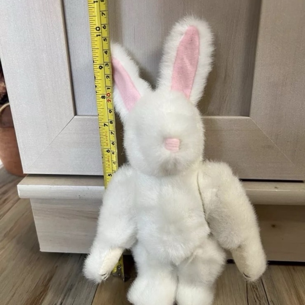 White Rabbit - Movable Arms & Legs  - 8" Easter Rabbit By Wang's - Picture 10 of 12